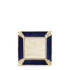 Jay Strongwater Leland Pave Corner 2" Crystal Picture Frame in Delft Garden