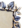 Jay Strongwater Aria Dutch Floral 8" x 10" Crystal Picture Frame in Delft Garden