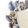 Jay Strongwater Aria Dutch Floral 8" x 10" Crystal Picture Frame in Delft Garden