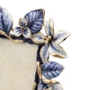 Jay Strongwater Lars Dutch Floral 5" x 7" Crystal Picture Frame in Delft Garden