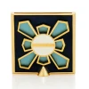 Jay Strongwater Leland Pavé Corner 2" Crystal Picture Frame in Sapphire
