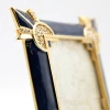 Jay Strongwater Dorothy Art Deco 3" x 3" Crystal Picture Frame in Delft Garden