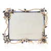 Jay Strongwater Delilah Floral Branch 8" x 10" Crystal Picture Frame in Delft Garden