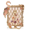 Jay Strongwater Agnes 5" x 7" Floral Flamingo Crystal Picture Frame