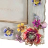Jay Strongwater Ainsley Flower Bouquet 5" x 7" Crystal Picture Frame in Flora