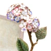 Jay Strongwater Gail Hydrangea 5" x 7" Crystal Picture Frame in Pink