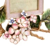 Jay Strongwater Colbie Hydrangea 3" x 4" Crystal Picture Frame in Pink