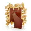 Jay Strongwater Maeve Dutch Floral 5" x 7" Gold Picture Frame