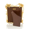 Jay Strongwater Dacia Floral Branch 8" x 10" Gold Picture Frame