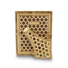 Jay Strongwater Pierce Striped 5" x 7" Crystal Picture Frame in Golden