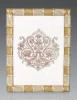 Jay Strongwater Pierce Striped 5" x 7" Crystal Picture Frame in Golden