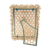 Jay Strongwater Leslie Bejeweled 5" x 7" Crystal Picture Frame in Peacock