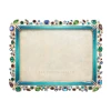 Jay Strongwater Leslie Bejeweled 5" x 7" Crystal Picture Frame in Peacock