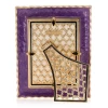 Jay Strongwater Clifton Ruffle Edge 5" x 7" Graffiti Crystal Picture Frame