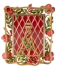 Jay Strongwater Jane Poppy 5" x 7" Crystal Picture Frame in Flora