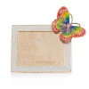 Jay Strongwater Nova Butterfly 3" x 4" Rainbow Crystal Picture Frame