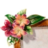 Jay Strongwater Tropical Flower 3" x 4" Crystal Picture Frame