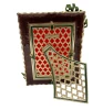 Jay Strongwater Orion Leopard Print and Palm Leaf 5" x 7" Crystal Picture Frame