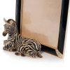 Jay Strongwater Benton Zebra 5" x 7" Jungle Crystal Picture Frame