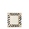 Jay Strongwater Leland Pave Corner Zebra Striped 2" Crystal Picture Frame