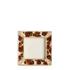 Jay Strongwater Leland Pave Corner Amber Leopard 2" Crystal Picture Frame