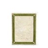 Jay Strongwater Lucas Stone Edge Leaf Green 5" x 7" Crystal Picture Frame