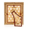 Jay Strongwater Emilia Stone Edge Ruby 3" x 4" Crystal Picture Frame