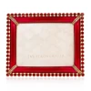 Jay Strongwater Emilia Stone Edge Ruby 3" x 4" Crystal Picture Frame