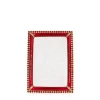 Jay Strongwater Lucas Stone Edge Ruby 5" x 7" Crystal Picture Frame
