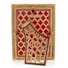 Jay Strongwater Lucas Stone Edge Ruby 5" x 7" Crystal Picture Frame