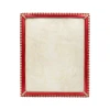 Jay Strongwater Laetitia Stone Edge Ruby 8" x 10" Crystal Picture Frame