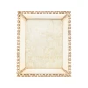 Jay Strongwater Emilia Stone Edge Boudoir 3" x 4" Crystal Picture Frame