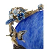 Jay Strongwater Sophie Hydrangea Blue Glass Bowl