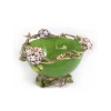 Jay Strongwater Sophie Hydrangea Green Glass Bowl