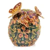 Jay Strongwater Rivera Skull with Butterflies Box
