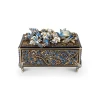 Jay Strongwater Genevieve Grand Floral Chest - Indigo