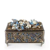 Jay Strongwater Genevieve Grand Floral Chest - Indigo
