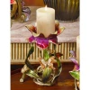 Jay Strongwater Meredith Floral 9" Pillar Candle Holder - Brocade