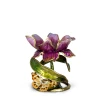 Jay Strongwater Aimee Floral 7" Pillar Candle Holder - Brocade