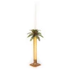 Jay Strongwater Kiana Palm Leaf Jeweled Glass Candlestick