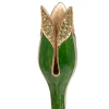 Jay Strongwater Ambrosius Tulip Tall Green Candlestick Holder