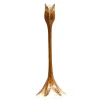 Jay Strongwater Ambrosius Tulip Tall Brown Candlestick Holder