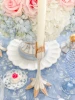 Jay Strongwater Abraham Tulip Medium White Candlestick Holder