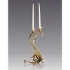 Jay Strongwater Roselyn Orchid Double Candlestick - Golden