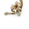 Jay Strongwater Roselyn Orchid Double Candlestick - Golden