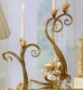 Jay Strongwater Roselyn Orchid Double Candlestick - Golden