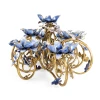Jay Strongwater Claudine Floral and Butterfly Candelabra - Delft Garden