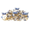 Jay Strongwater Claudine Floral and Butterfly Candelabra - Delft Garden