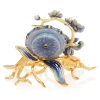 Jay Strongwater Tara Orchid Clock - Delft Garden