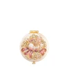 Jay Strongwater Angela Round Floral Compact